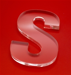 Clear Acrylic Laser Cut Letters - 1/2" (12mm) thick