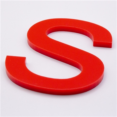 Red Acrylic Laser Cut Letters - 1/4" (6mm) thick