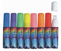 Fluorescent Liquid Chalk Marker Large Flat Tip - Set of 8