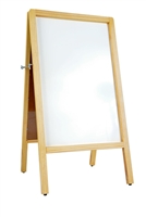 A-Frame Sidewalk Wood White Marker Board