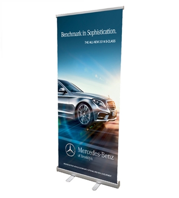 Retractable Roll Up Banner Stand 33" with Vinyl Print