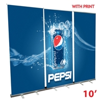 Retractable Roll Up Banner STand Wall 10'