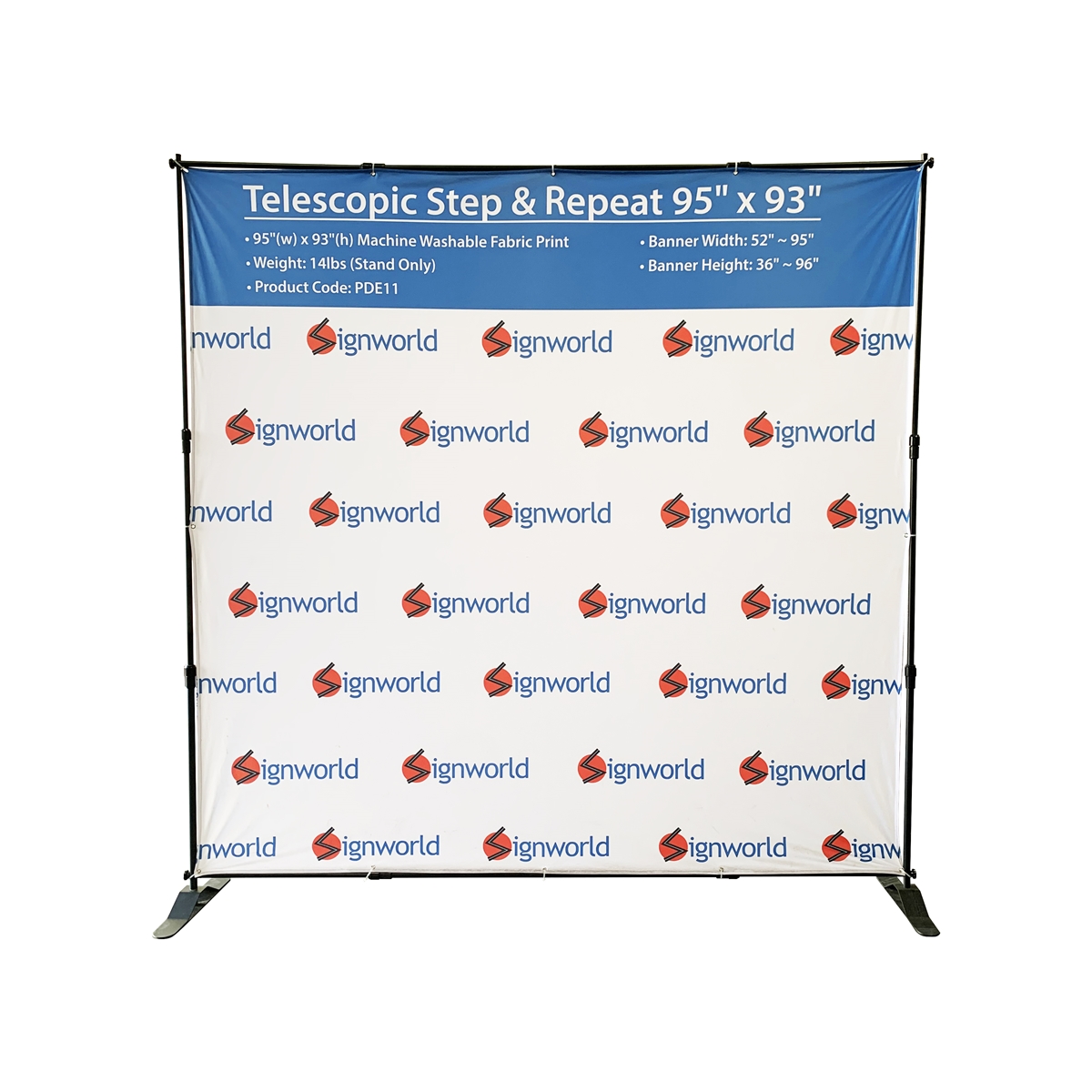 Telescopic Step and Repeat Banner Stand 8Ft - Stand Only