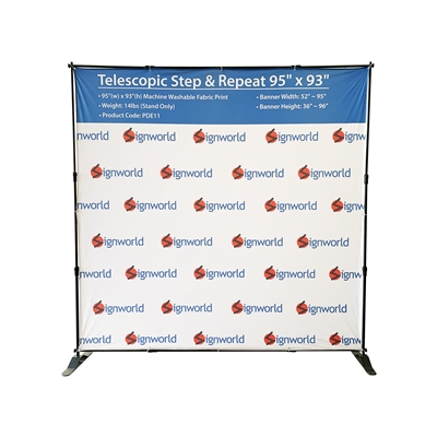 Telescopic Step and Repeat Banner Stand