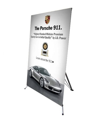 Large X Banner Stand 48" x 78" with Vinyl Print