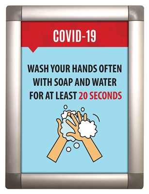 Wash Your Hands - Snap-Open Poster Frame 10.25" x 13.75" with Print