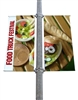Street Pole Banner Brackets 18" Double Set with (2) 18" x 24" Vinyl Banners