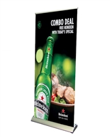 Premium Retractable Roll Up Banner Stand 33" - Stand Only