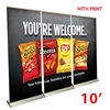 Premium Retractable Roll Up Banner Stand Wall 10'