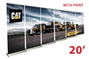 20ft Wall - 33" Premium Retractable Roll Up Banner Stands