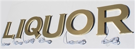 Halo/ Back Lit Polished Gold Stainless Steel Letters for Indoor & Outdoor Signage - 64"W X 12"H