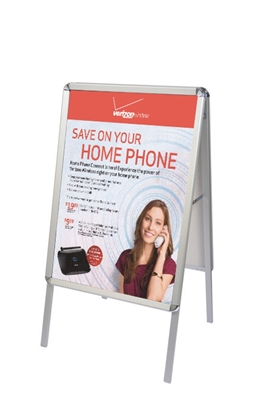 A-Frame Snap-Open Sidewalk Poster Stand - Stand Only