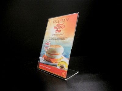 Acrylic Slant Back Display Sign Holder 4" x 6"