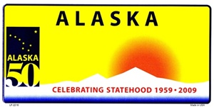 Alaska Blank License Plate Vinyl Cricut Pazzles