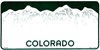 Colorado Blank License Plate Vinyl Cricut Pazzles