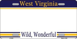 West Virginia Blank License Plate