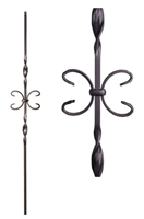 Double Ribbon Single Butterfly Iron Baluster (LC 16.1.10) Oil Rubbed Bronze