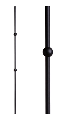 Double Sphere Iron Baluster (LC16.8.13) Hollow - Ash Grey