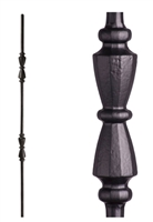 Double Hourglass Knuckle Iron Baluster (LC 2.11.41) Satin Black