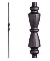Single Hourglass Knuckle Iron Baluster (LC 2.11.40) Satin Black