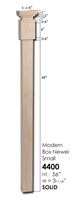 ForestKraft (LC-4400) 3 1/4" x 56" Modern Box Newel