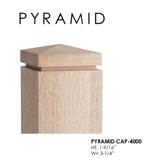 ForestrKraft (LC-Pyramid Cap 4000) Pyramid Cap-4000 - for 3 1/4" Newels