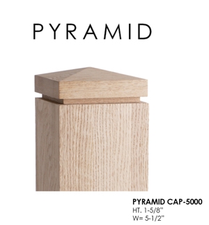 ForestKraft (LC-Pyramid Cap 5000) Pyramid Cap-5000 for 5 1/2" Newels