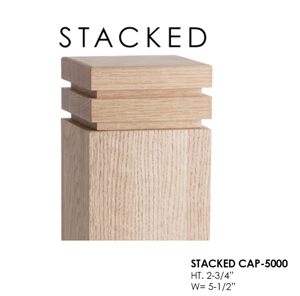 ForestKraft (LC Stacked Cap 5000) Stacked Cap for 5 1/2" Newels