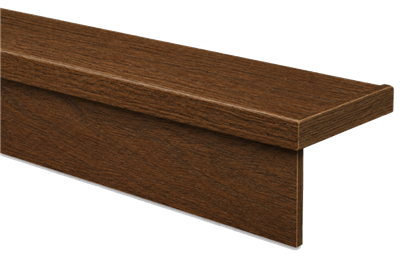 Modern Replacement Tread  & Riser Kit 36" w/RH Return (LC 8075 FALTR-36) - Red Oak