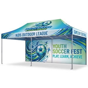 10x20 Custom Printed Pop Up Tent - Pro Package with Backwall