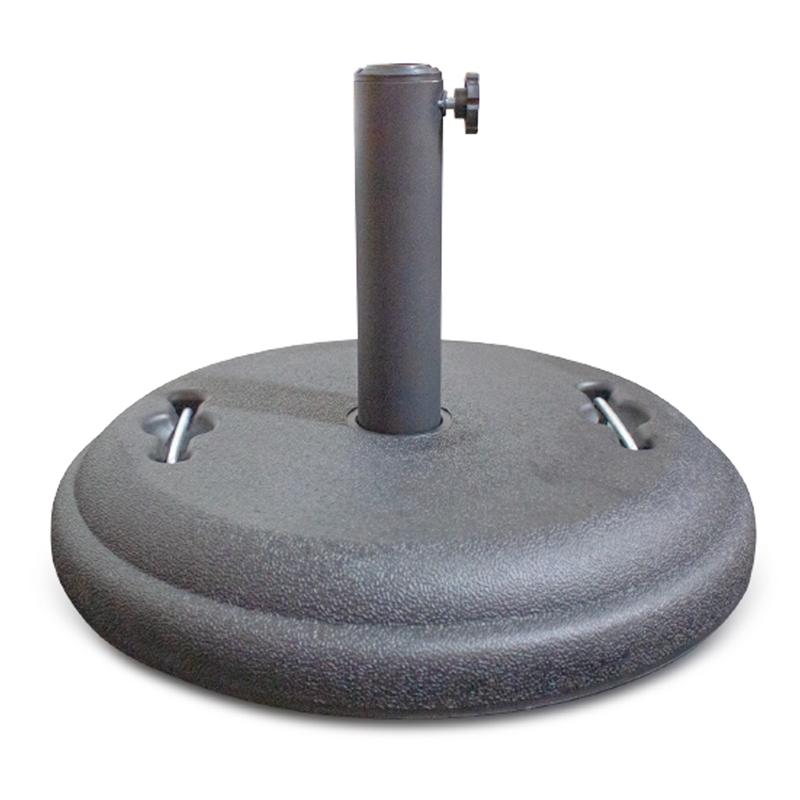 Outdoor Umbrella Base: 50lbs Concrete-Filled