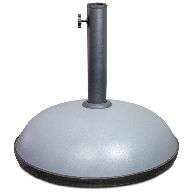 Outdoor Umbrella Base: 80lbs Concrete-Filled