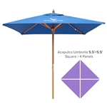 Custom Printed Commercial Market Umbrella | 5.5ft Square | Acapulco