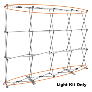 Backlit HopUp 10 ft Straight Tension Fabric Display [Light Kit Only]
