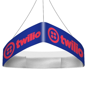 Trio Curved Blimp Triangle Hanging Sign - 12 ft x 36 in [Complete]