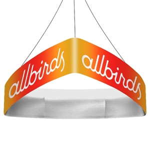 Trio Curved Blimp Triangle Hanging Sign - 12 ft x 48 in [Graphics Only]