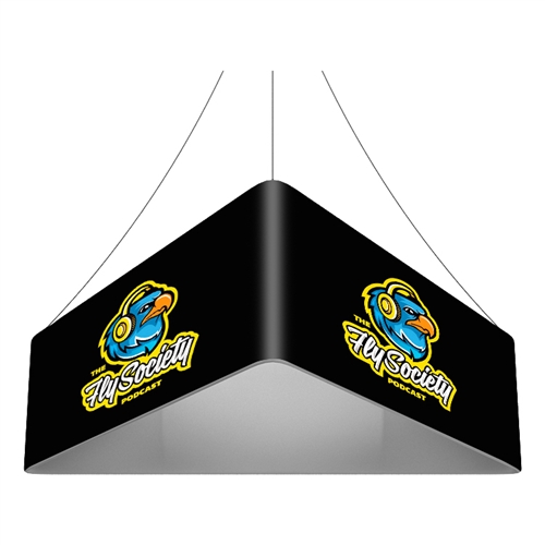 Trio Blimp Straight Triangle Hanging Sign - 12 ft x 48 in [Graphics Only]