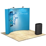 OneFabric 10ft Curved Pop Up Display with Counter [Kit]
