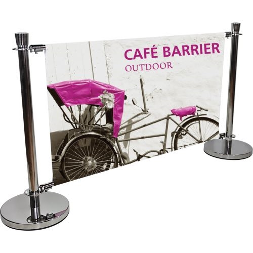 Cafe Barrier 5ft x 3ft Indoor-Outdoor Sign System [Graphics Only]