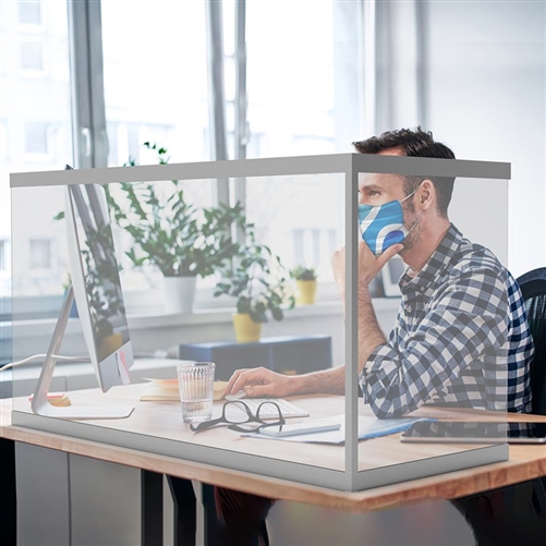 Clear Plexiglass Desktop Sneeze Guard