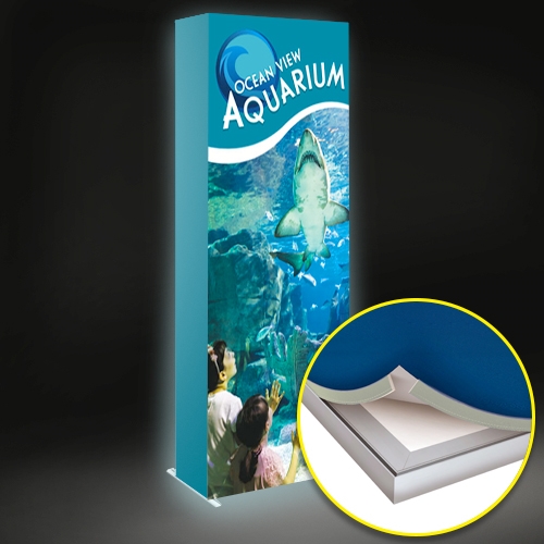 2.5ft Embrace Backlit SEG Pop Up Trade Show Display with Case