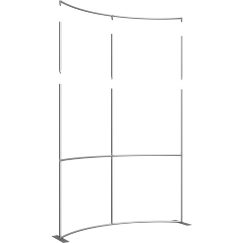 Formulate 8ft Horizontal Curve 10ft Tall Backwall Tension Fabric Display [Hardware Only]