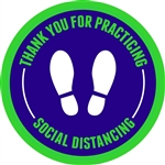 Social Distancing Adhesive Floor Decals - 12" x 12"