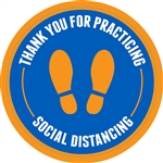 Social Distancing Adhesive Floor Decals - 36" x 36"