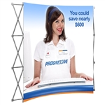 HopUp 8 ft (3x3) Curved Tension Fabric Display [Replacement Graphics]