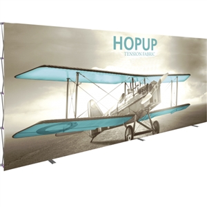 HopUp 20 ft Straight Extra Tall Tension Fabric Display [Graphic Only]