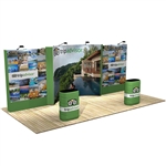 OneFabric 20 ft 3-Piece Trade Show Display With Counters [Kit 1]