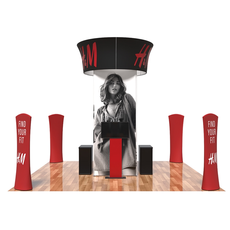 Spire 20X20 Tension Fabric Media Trade Show Exhibit Kit
