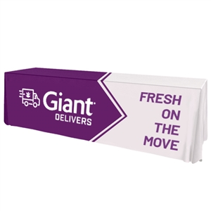Custom Table Cover â€“ 8ft 4-Sided Full-Color Print Drape Style