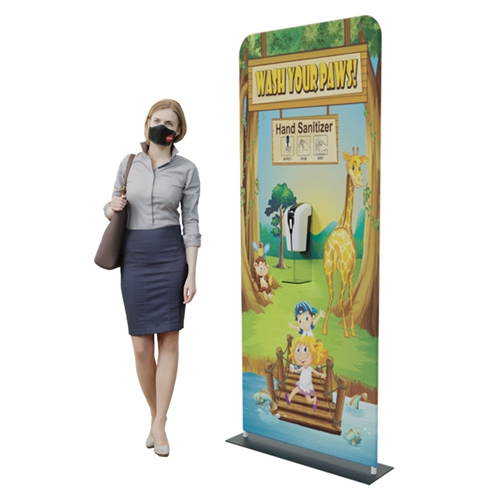 Automatic Hand Sanitizer Dispenser Banner Stand - 24" x 78"